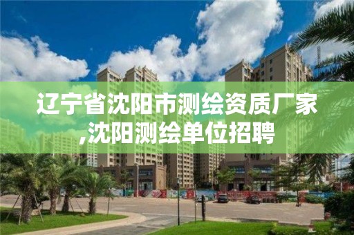 遼寧省沈陽市測繪資質廠家,沈陽測繪單位招聘