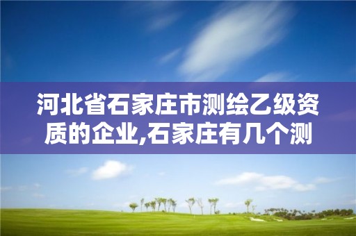 河北省石家莊市測繪乙級資質的企業,石家莊有幾個測繪局