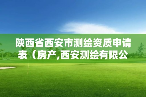 陜西省西安市測繪資質申請表（房產,西安測繪有限公司