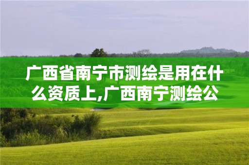 廣西省南寧市測繪是用在什么資質上,廣西南寧測繪公司排名。