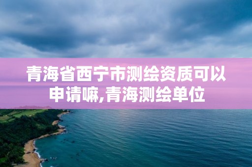 青海省西寧市測繪資質可以申請嘛,青海測繪單位