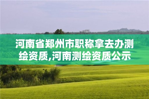 河南省鄭州市職稱拿去辦測繪資質,河南測繪資質公示