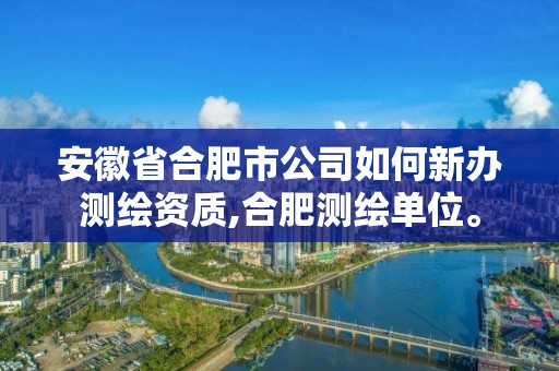 安徽省合肥市公司如何新辦測繪資質,合肥測繪單位。