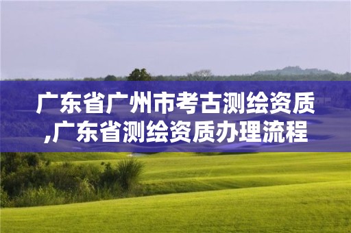 廣東省廣州市考古測繪資質,廣東省測繪資質辦理流程