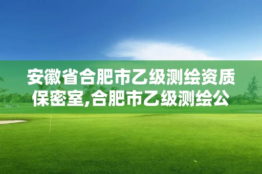 安徽省合肥市乙級測繪資質(zhì)保密室,合肥市乙級測繪公司