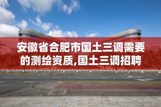 安徽省合肥市國土三調需要的測繪資質,國土三調招聘。