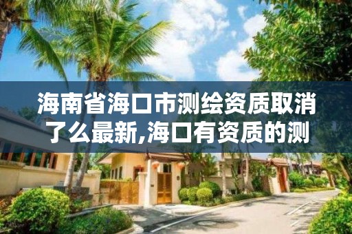 海南省海口市測繪資質取消了么最新,海口有資質的測繪公司