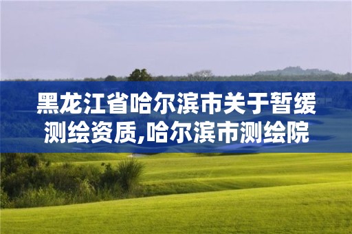 黑龍江省哈爾濱市關(guān)于暫緩測(cè)繪資質(zhì),哈爾濱市測(cè)繪院