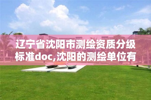 遼寧省沈陽市測繪資質分級標準doc,沈陽的測繪單位有哪些