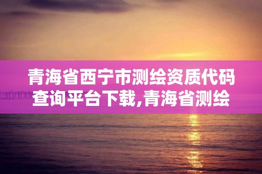 青海省西寧市測繪資質代碼查詢平臺下載,青海省測繪資質延期公告。