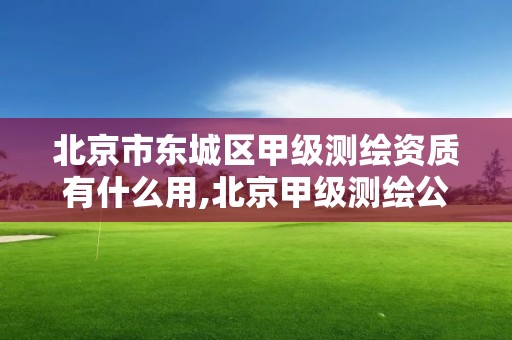 北京市東城區甲級測繪資質有什么用,北京甲級測繪公司。