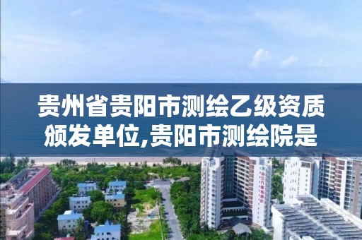 貴州省貴陽市測繪乙級資質頒發單位,貴陽市測繪院是什么單位