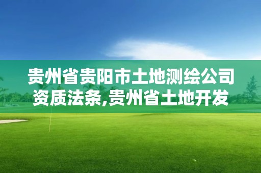 貴州省貴陽市土地測繪公司資質法條,貴州省土地開發(fā)整理項目測繪管理及技術要求