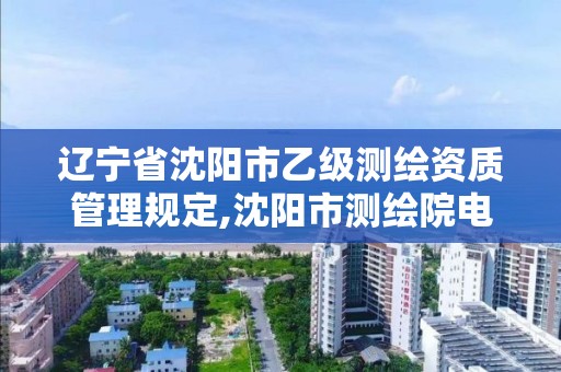 遼寧省沈陽市乙級測繪資質管理規定,沈陽市測繪院電話