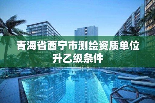 青海省西寧市測繪資質單位升乙級條件