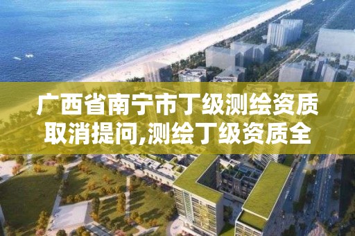 廣西省南寧市丁級測繪資質取消提問,測繪丁級資質全套申請文件