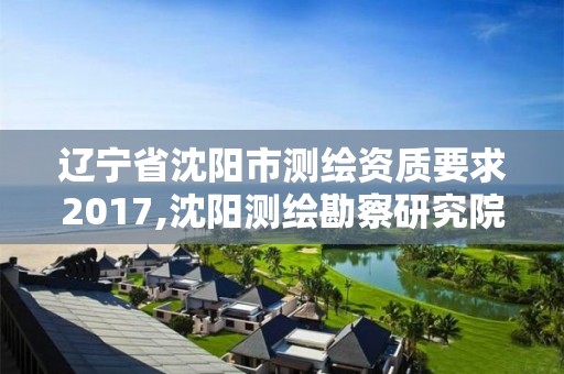 遼寧省沈陽市測繪資質要求2017,沈陽測繪勘察研究院有限公司