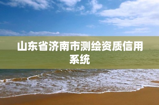 山東省濟南市測繪資質信用系統