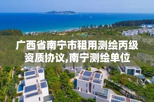 廣西省南寧市租用測繪丙級資質(zhì)協(xié)議,南寧測繪單位