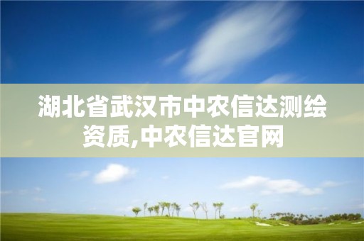 湖北省武漢市中農信達測繪資質,中農信達官網