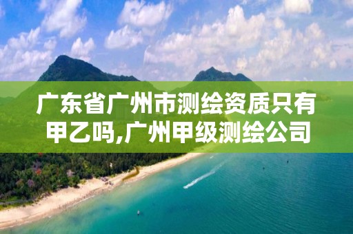 廣東省廣州市測繪資質(zhì)只有甲乙嗎,廣州甲級測繪公司