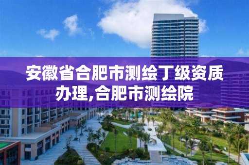 安徽省合肥市測繪丁級資質辦理,合肥市測繪院