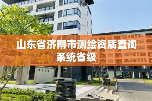 山東省濟南市測繪資質查詢系統省級