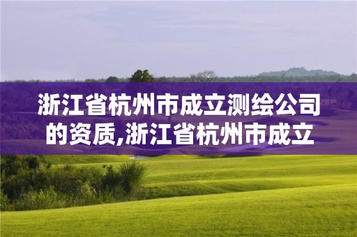 浙江省杭州市成立測繪公司的資質(zhì),浙江省杭州市成立測繪公司的資質(zhì)是什么