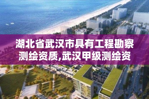 湖北省武漢市具有工程勘察測繪資質,武漢甲級測繪資質公司