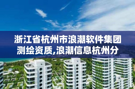 浙江省杭州市浪潮軟件集團測繪資質,浪潮信息杭州分公司