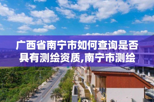 廣西省南寧市如何查詢是否具有測繪資質,南寧市測繪院