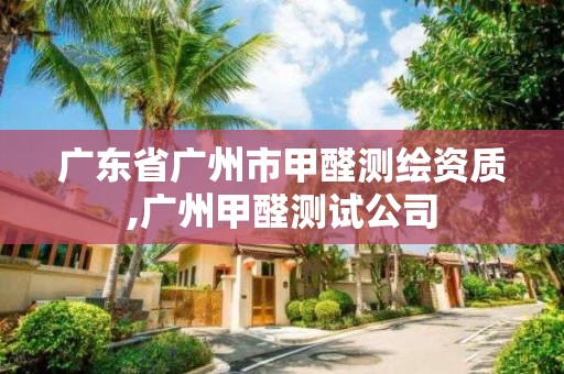 廣東省廣州市甲醛測繪資質,廣州甲醛測試公司