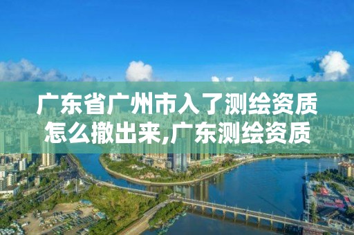 廣東省廣州市入了測繪資質怎么撤出來,廣東測繪資質查詢。