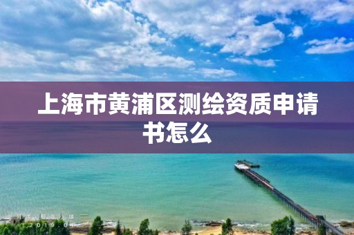 上海市黃浦區(qū)測繪資質(zhì)申請書怎么