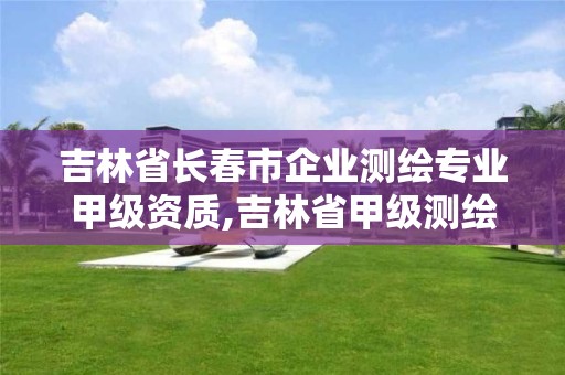 吉林省長春市企業測繪專業甲級資質,吉林省甲級測繪資質單位