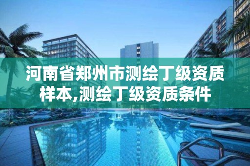 河南省鄭州市測繪丁級資質樣本,測繪丁級資質條件