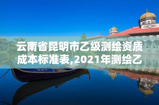 云南省昆明市乙級測繪資質成本標準表,2021年測繪乙級資質。