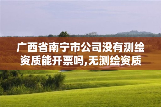 廣西省南寧市公司沒有測繪資質能開票嗎,無測繪資質承攬工程應承擔的法律責任。