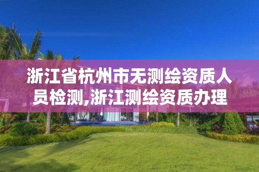 浙江省杭州市無測繪資質人員檢測,浙江測繪資質辦理流程