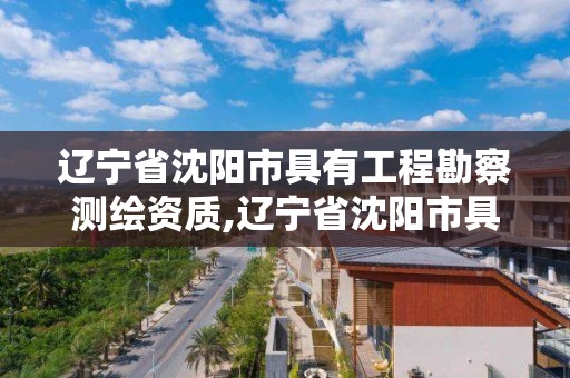 遼寧省沈陽市具有工程勘察測繪資質,遼寧省沈陽市具有工程勘察測繪資質的企業