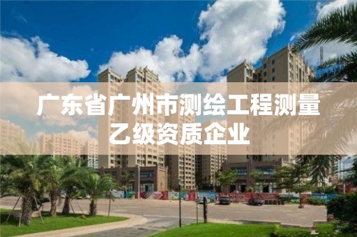 廣東省廣州市測繪工程測量乙級資質企業(yè)