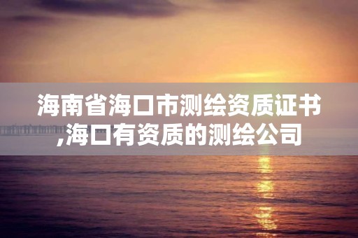 海南省海口市測繪資質證書,海口有資質的測繪公司