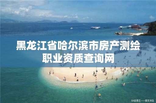 黑龍江省哈爾濱市房產測繪職業資質查詢網