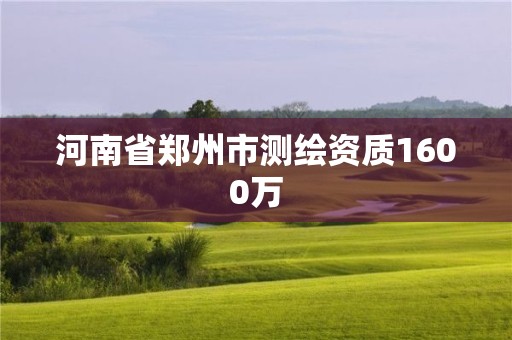 河南省鄭州市測繪資質1600萬