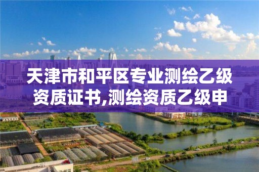 天津市和平區專業測繪乙級資質證書,測繪資質乙級申請需要什么條件