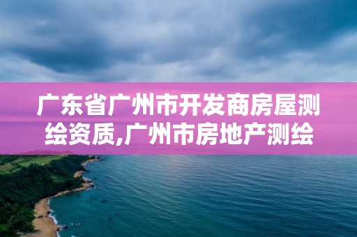 廣東省廣州市開發商房屋測繪資質,廣州市房地產測繪