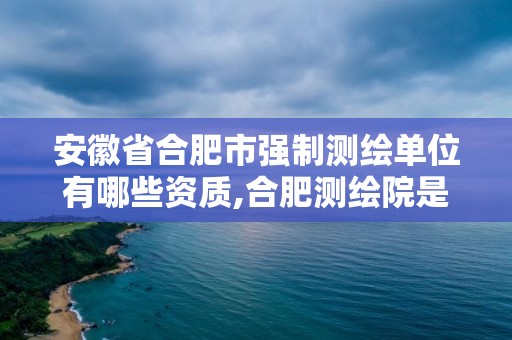 安徽省合肥市強(qiáng)制測(cè)繪單位有哪些資質(zhì),合肥測(cè)繪院是什么單位。