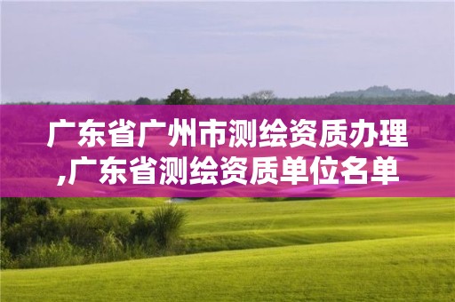 廣東省廣州市測繪資質辦理,廣東省測繪資質單位名單