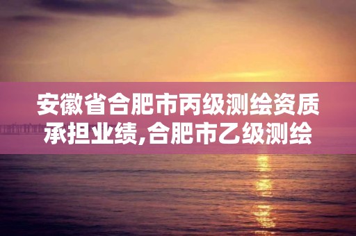 安徽省合肥市丙級測繪資質承擔業績,合肥市乙級測繪公司