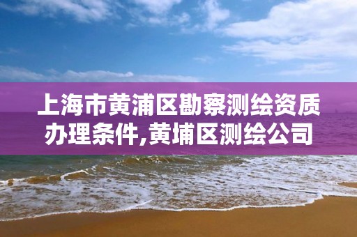 上海市黃浦區勘察測繪資質辦理條件,黃埔區測繪公司